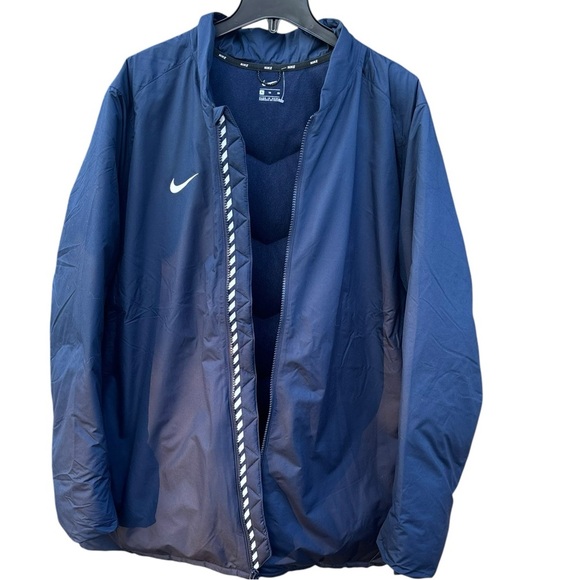New Nike Blue Team Bomber Down Full Zip Jacket Mens Size X-Large Chest 44”-48.5” - Picture 4 of 13
